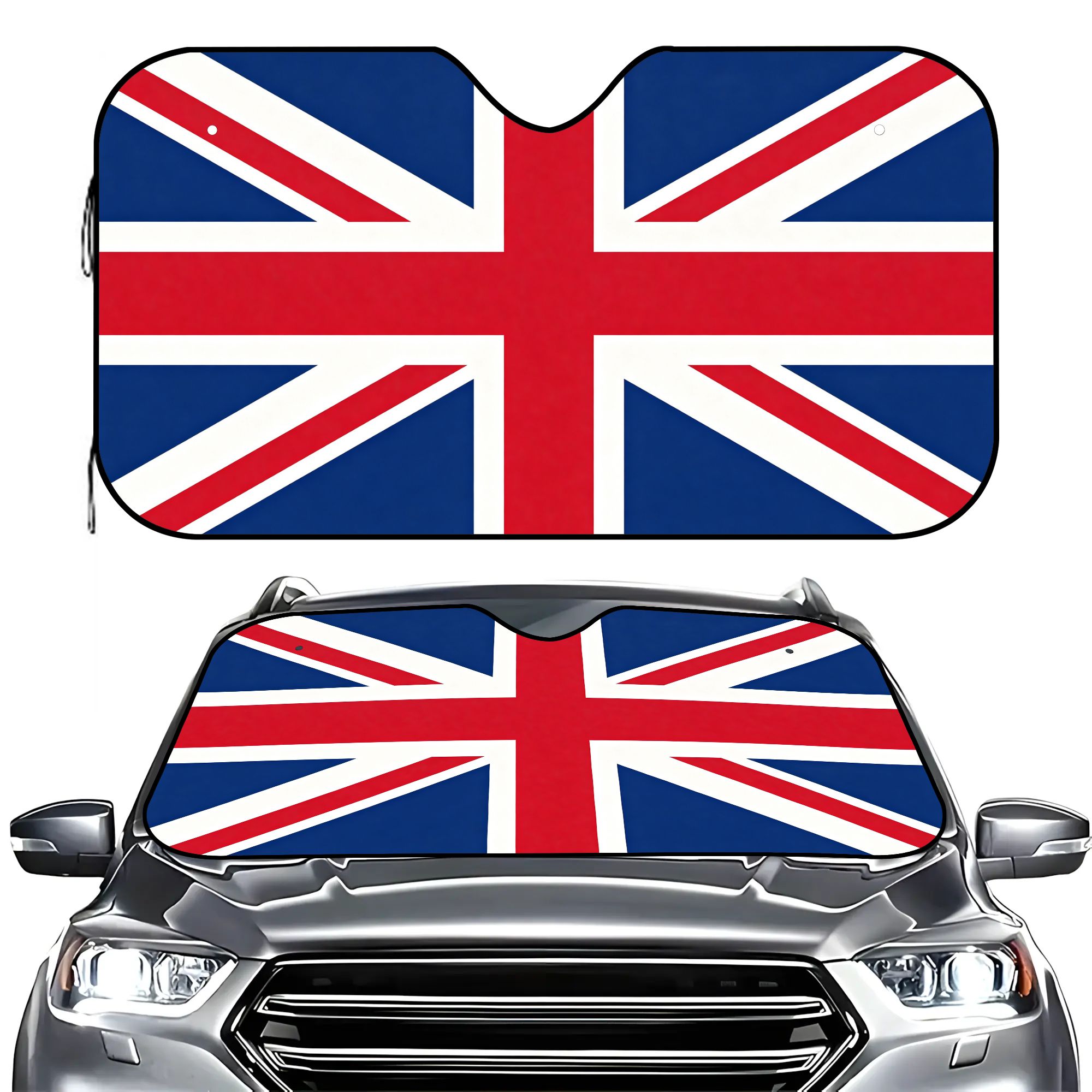 Windshield Sun Shade - Parasole per Parabrezza Auto con Bandiera