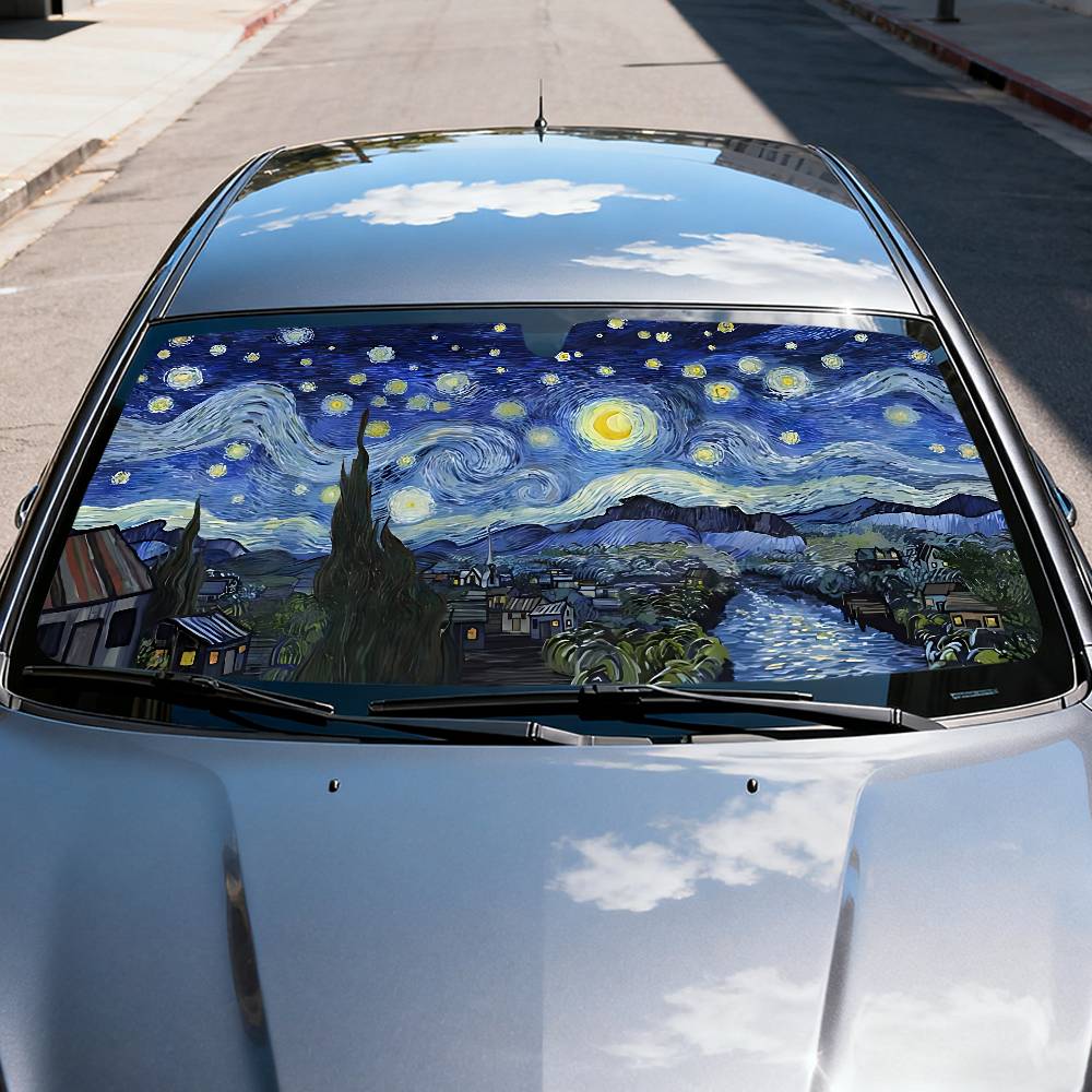 Notte stellata V-Van G-Gogh Pa - Windshield Sun Shade recensione e prezzo